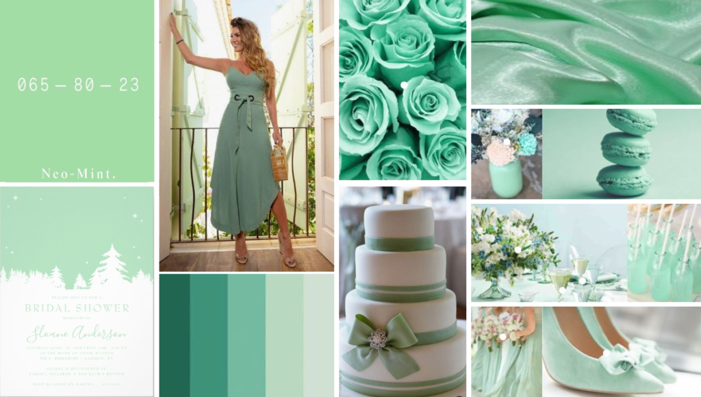 neo-mint wedding color theme